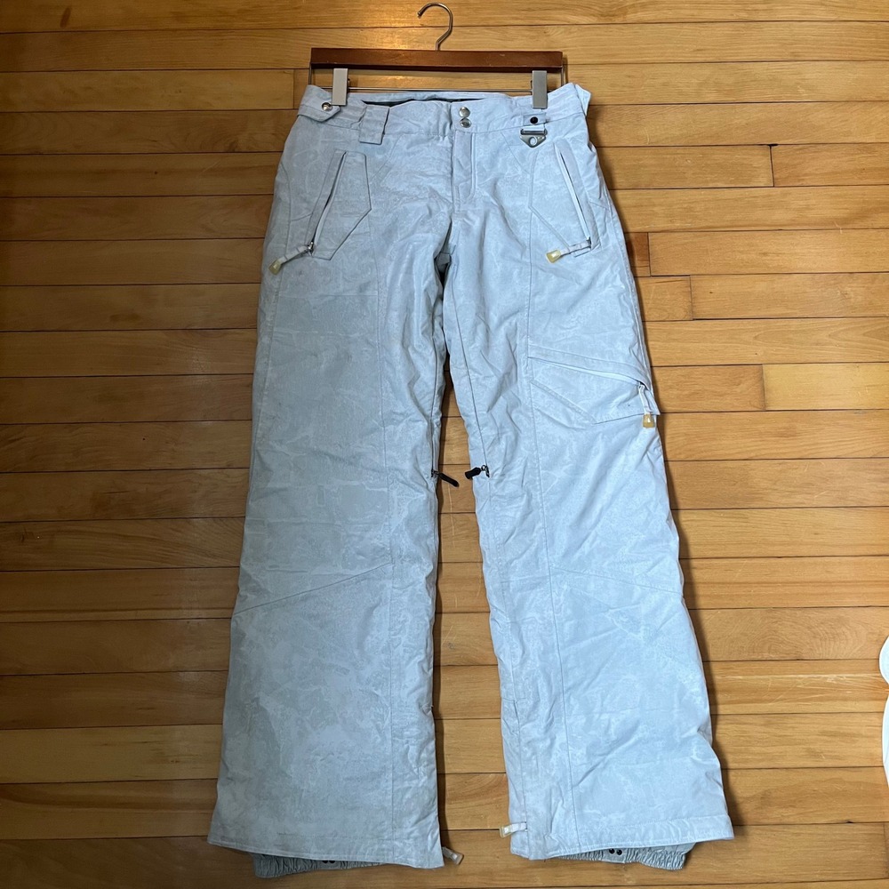 Oakley Thinsulate Snow Pants Light Gray Jacquard Insulated Ski Snowboard XS